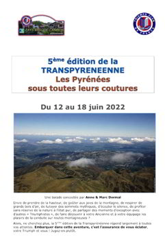 2022 triumph 5eme transpyreneenne programme